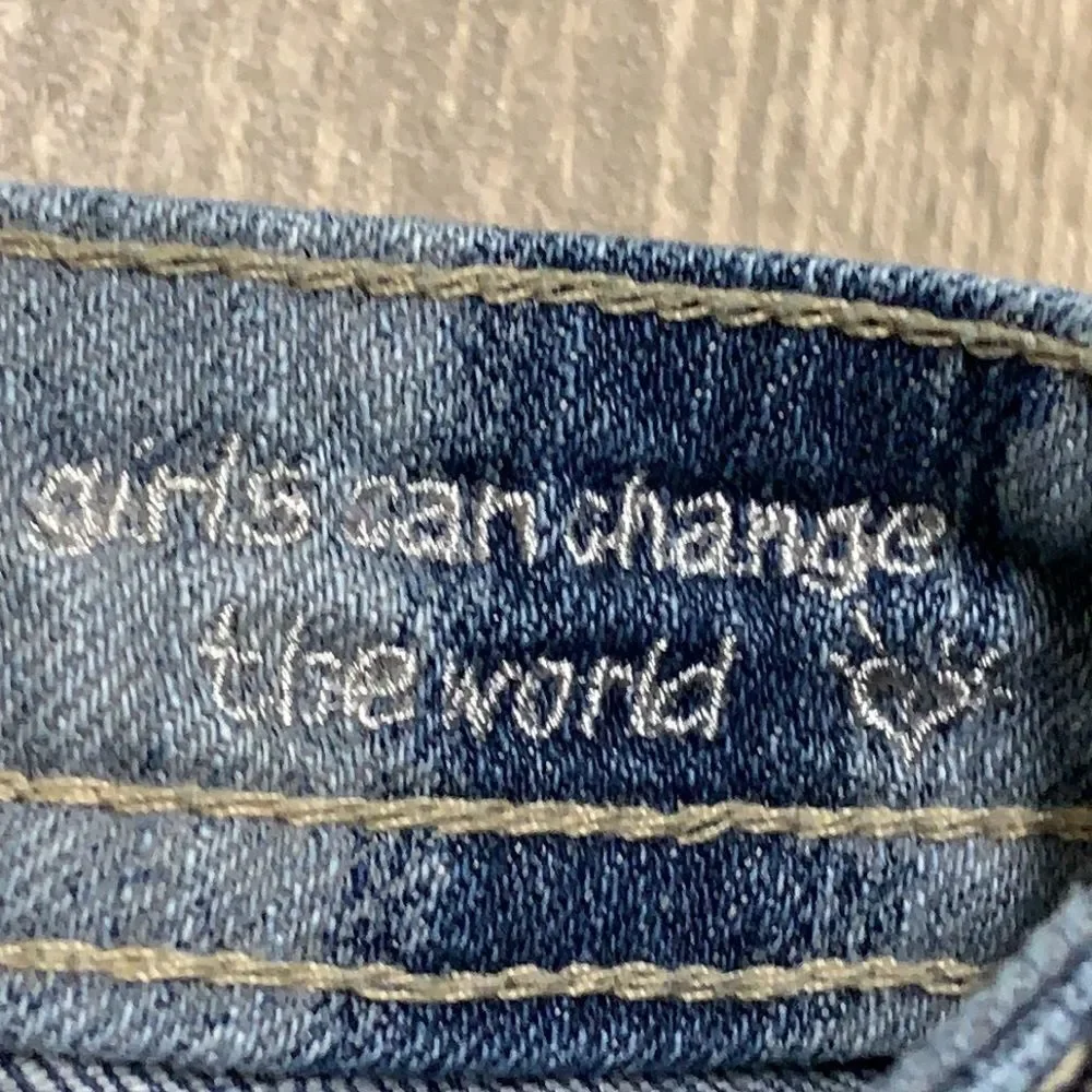 Girls Justice Premium Striped Straight Jeans‎